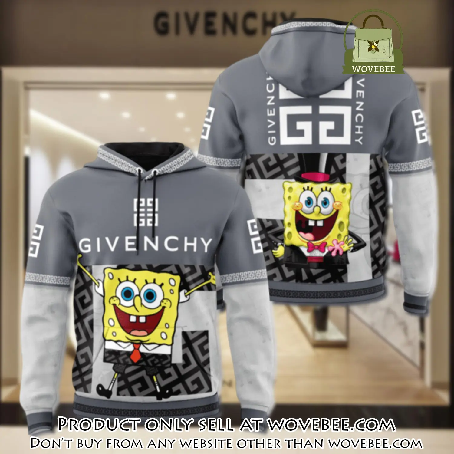 Givenchy spongebob unisex hoodie luxury brand gifts  jh2040 wvb5807232